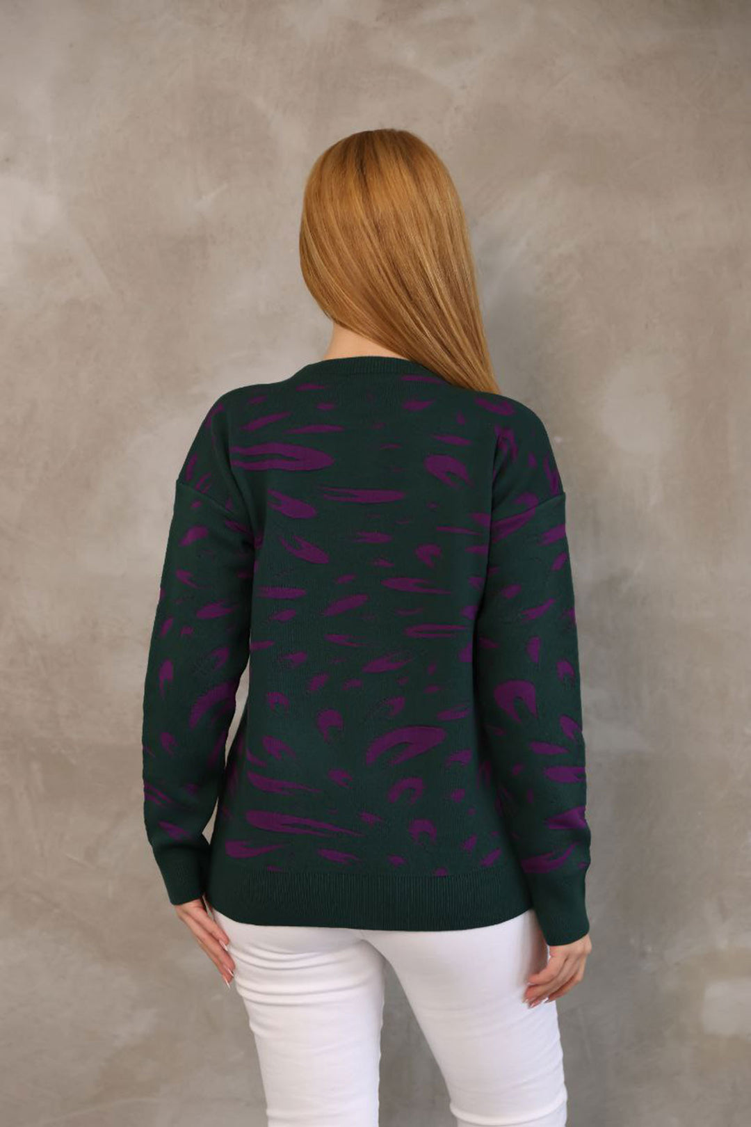 Haki Bicycle Collar Patterned Sweater BCES-252032 - Ciudad Constitución