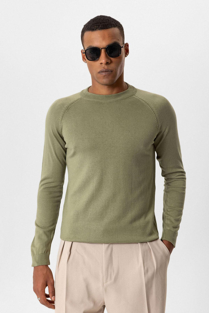 ANT Antioch Haki Bisiklet Yaka Slim Fit Triko Kazak - Ludwigshafen