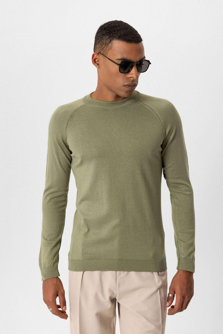 ANT Antioch Haki Bisiklet Yaka Slim Fit Triko Kazak - Ludwigshafen