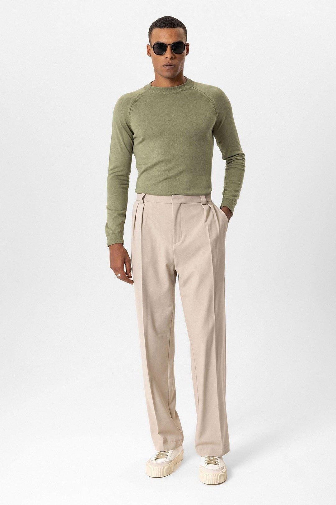 ANT Antioch Haki Bisiklet Yaka Slim Fit Triko Kazak - Ludwigshafen