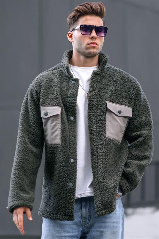 MDX Haki Cell Detailed Plush Jacket 6720 - Hawthorne