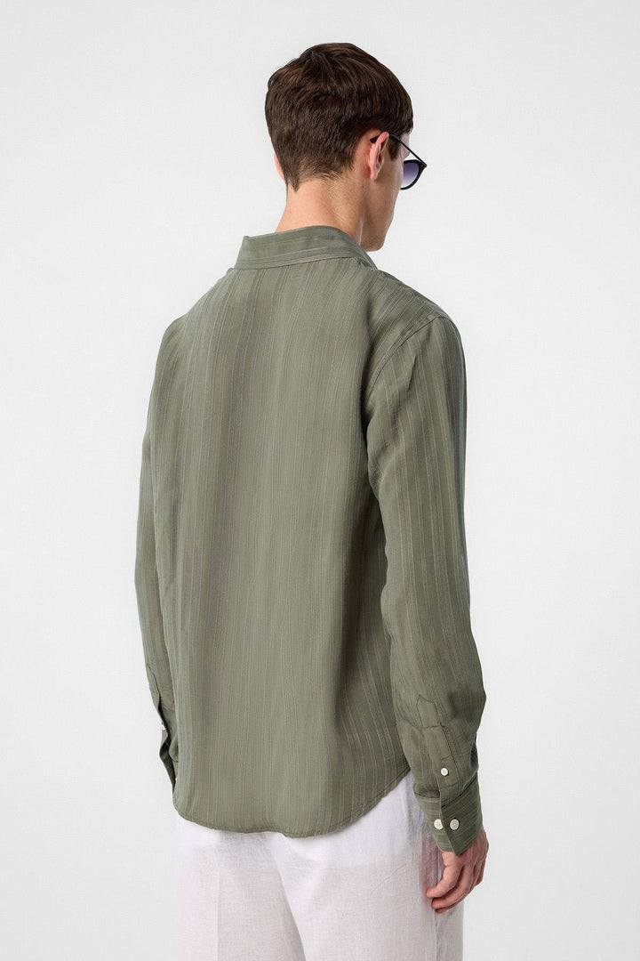 ANT Antioch Striped and Textured Men's Shirt - Farmington Hills
