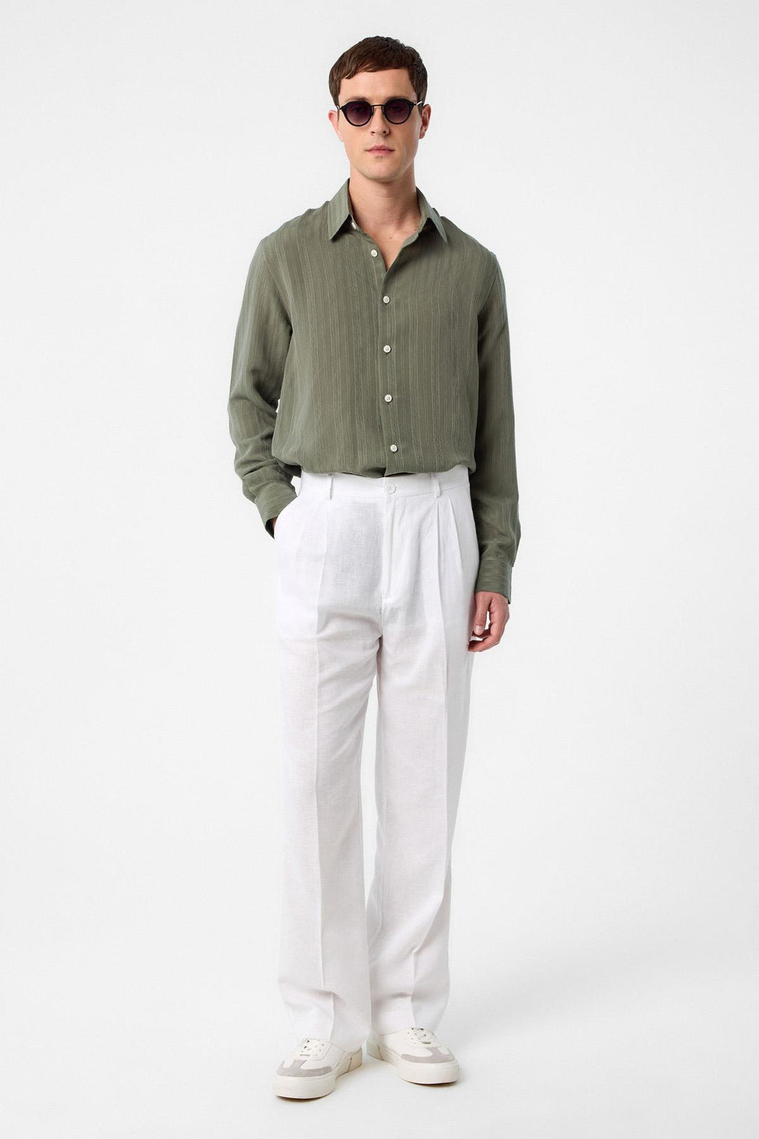 ANT Antioch Striped and Textured Men's Shirt - Farmington Hills