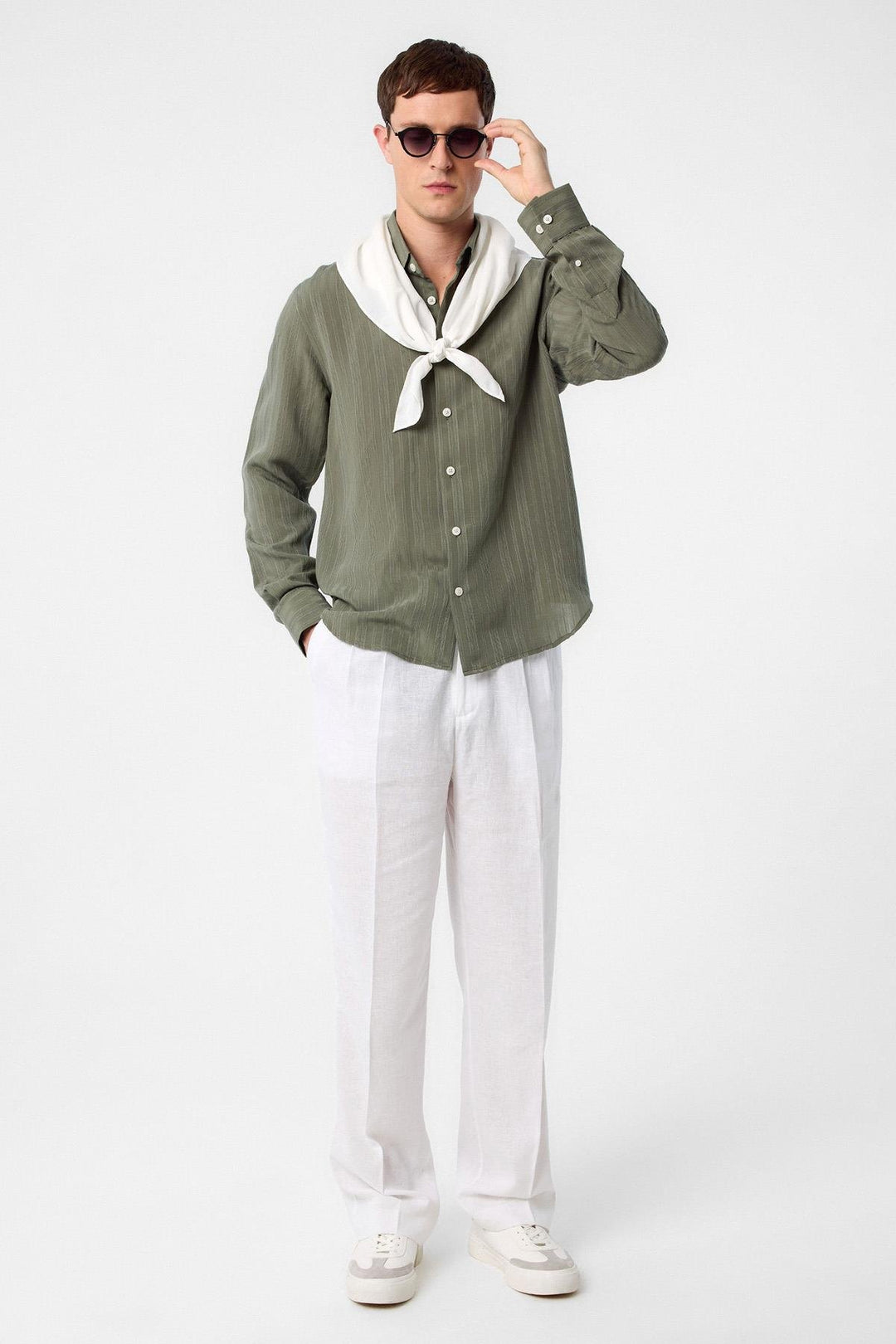 ANT Antioch Striped and Textured Men's Shirt - Farmington Hills