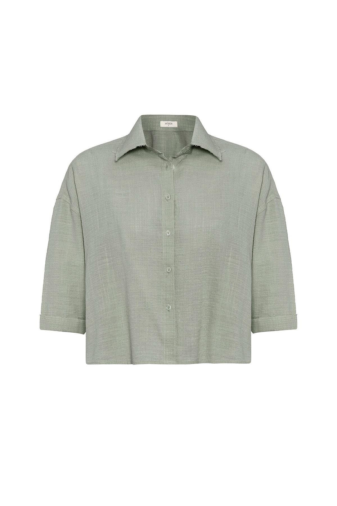 ANT Antioch Haki Crop Textured Women's Shirt - Caserta