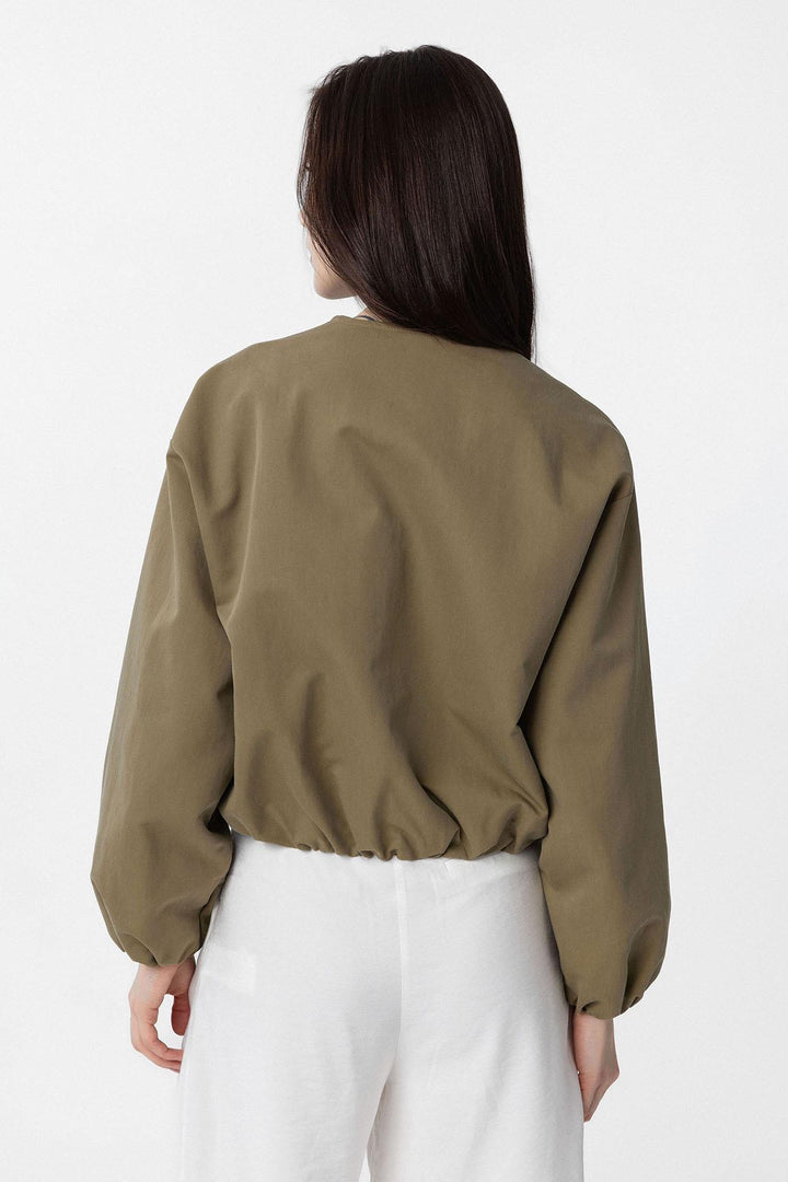 ANT Antioch Haki Crop Women's Bomber Jacket - Dunwoody