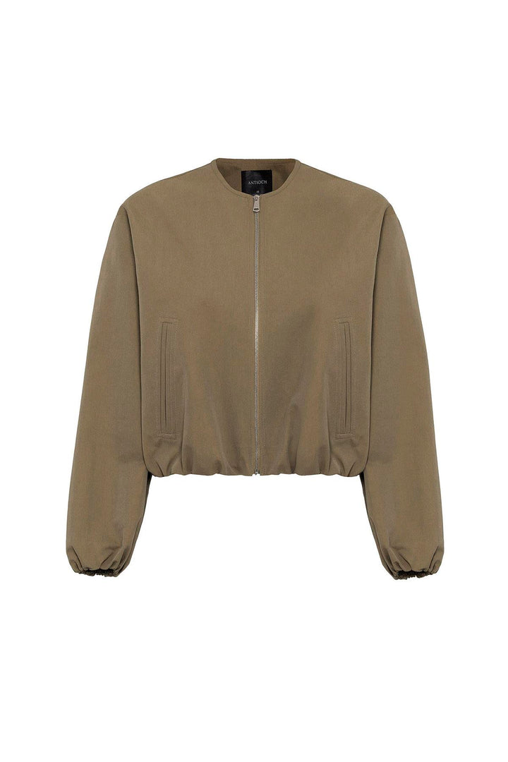 ANT Antioch Haki Crop Women's Bomber Jacket - Dunwoody