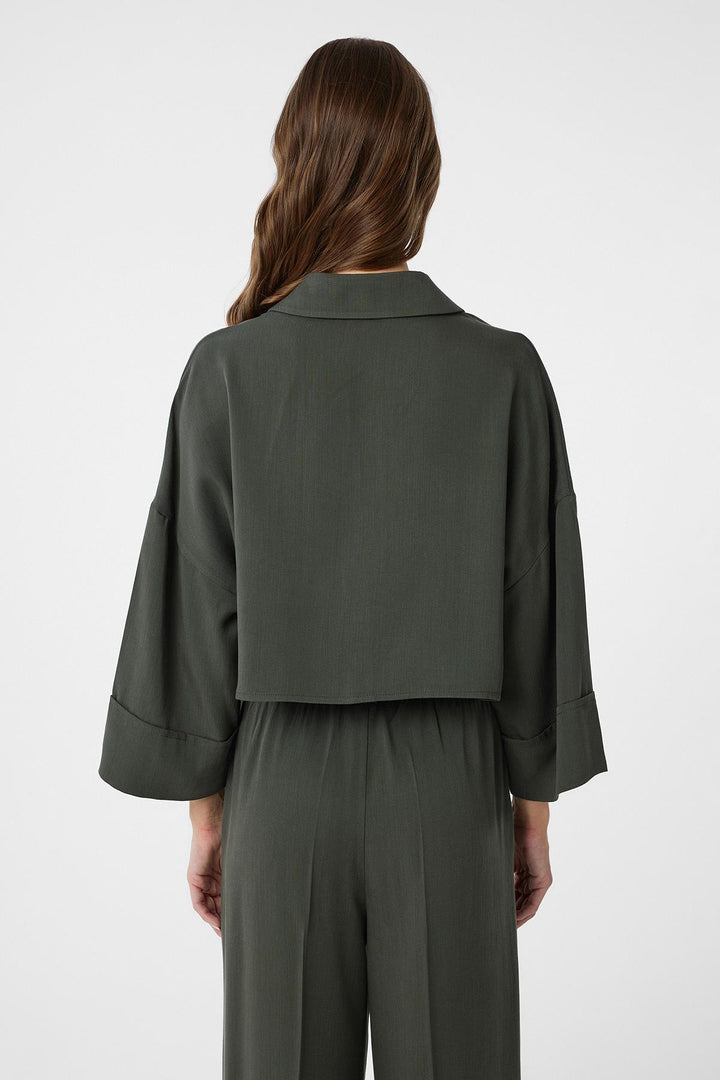 ANT Antioch Haki Crop Women's Shirt - Merksem