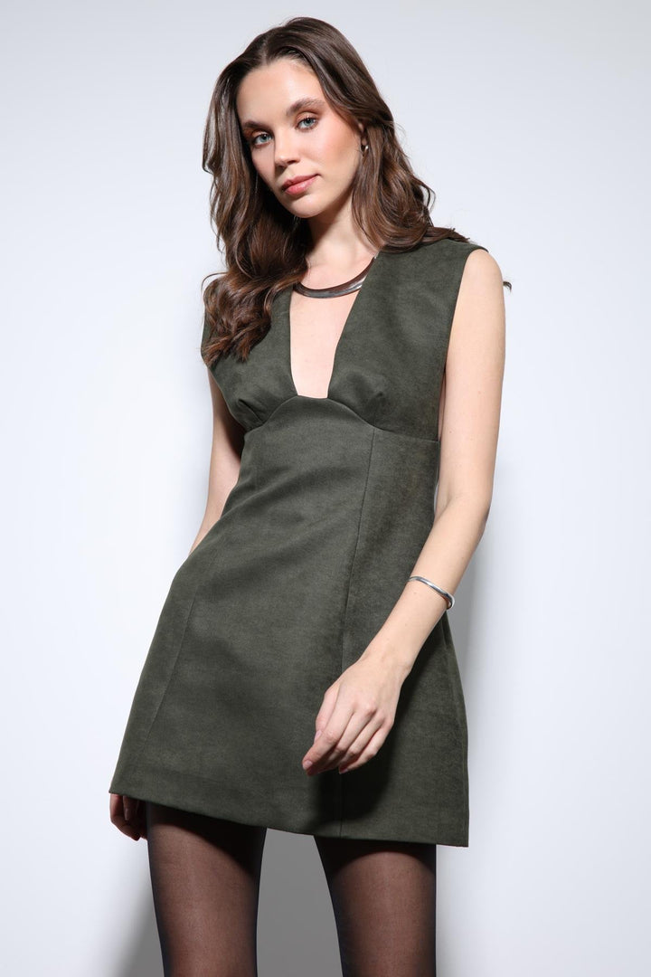 ANT Antioch V-neck Short Dress - Puerto del Rosario