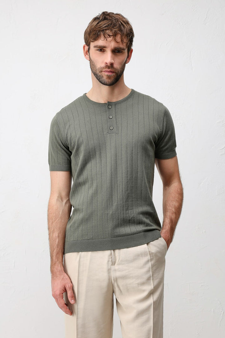 ANT Antioch Haki Dokulu Erkek Triko T-Shirt - Bethesda