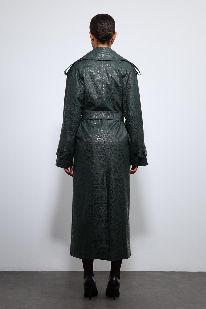 ANT Antioch Beige Faux Leather Trench Coat - Waterloo