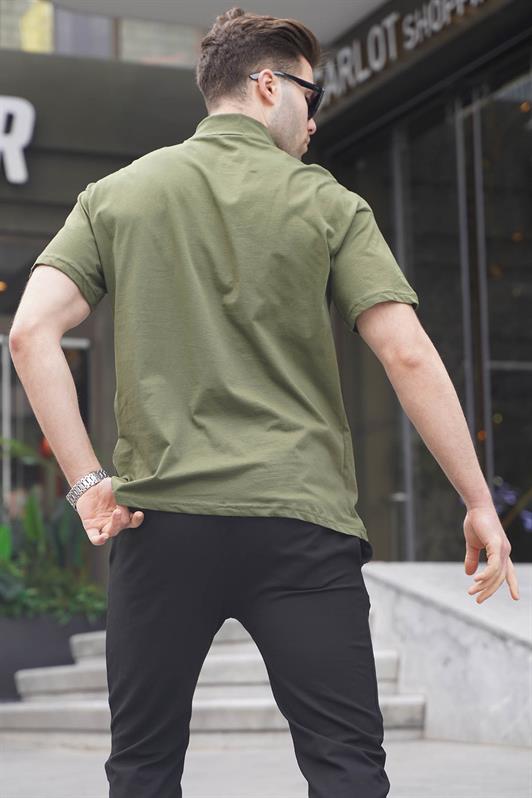 MDX Haki Zip Neck Men's T-Shirt 5858 - Tiraspol