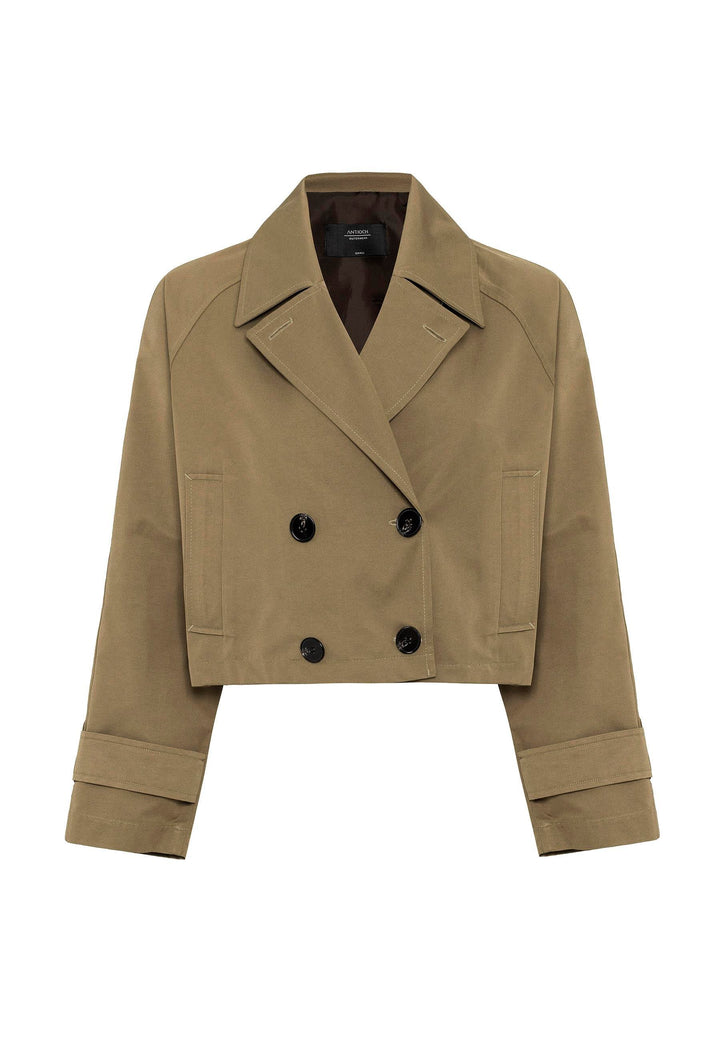 ANT Antioch Beige Women's Wrap Short Trench Coat - Murray