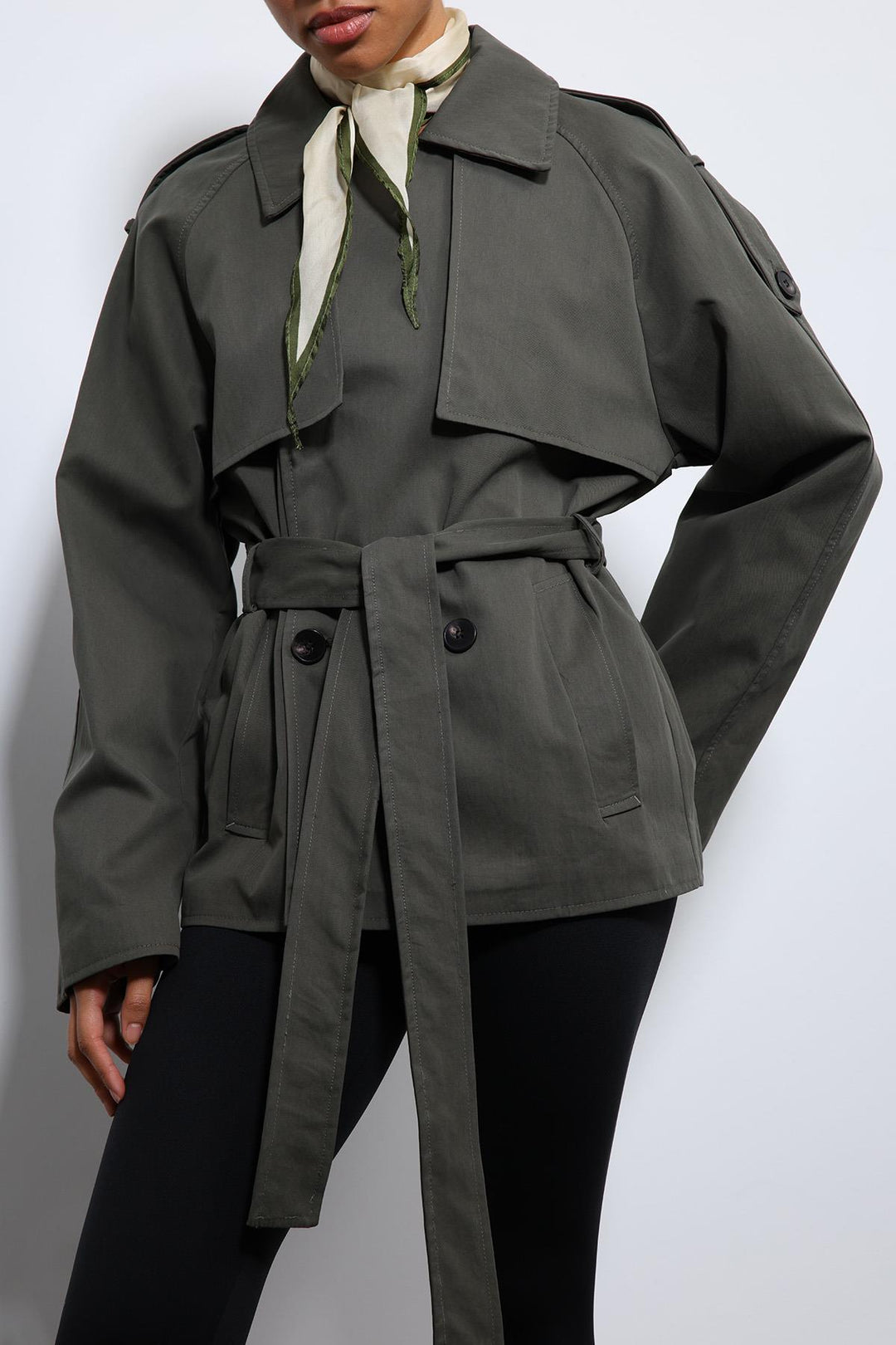 ANT Antioch Haki Kemerli Kısa Trençkot - Cloppenburg