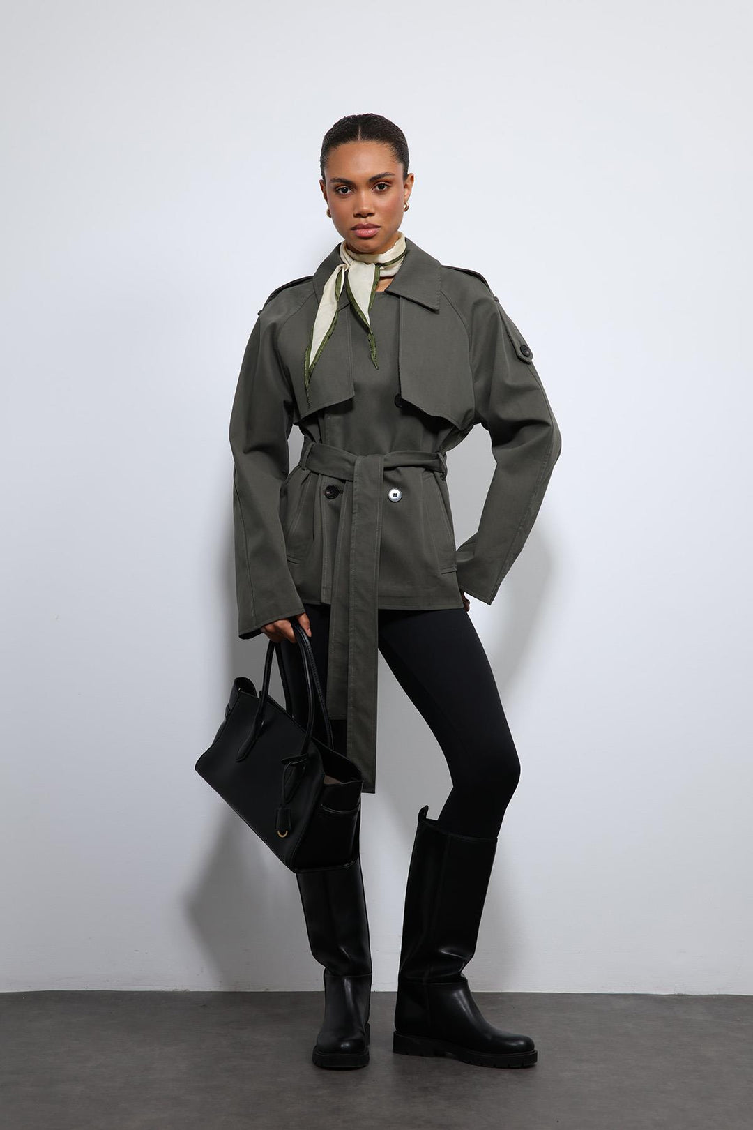 ANT Antioch Haki Kemerli Kısa Trençkot - Cloppenburg