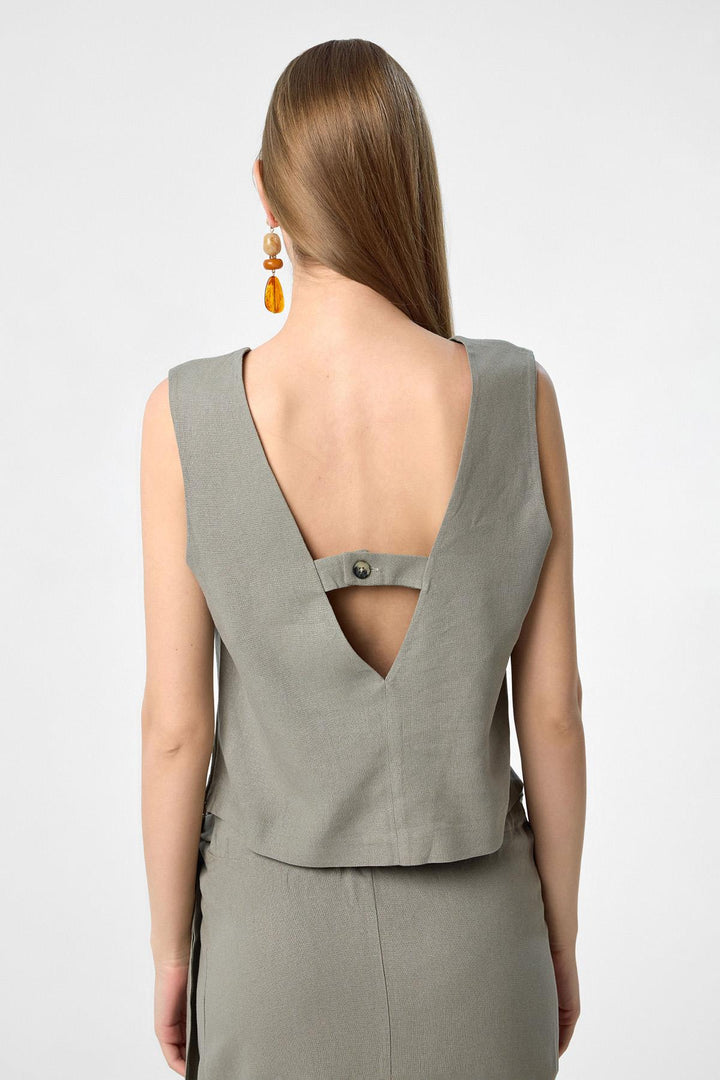ANT Antioch Linen Blend Women's Blouse - Girona