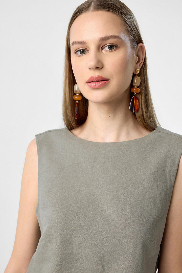 ANT Antioch Linen Cotton Blend Women's Blouse - San Marcos