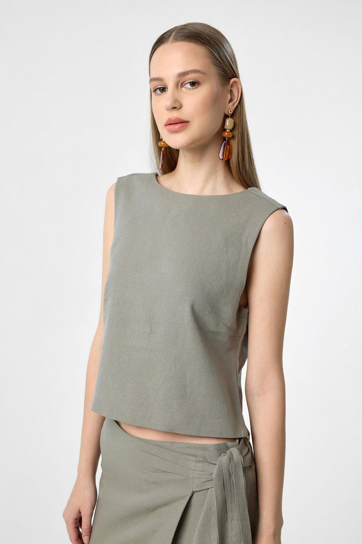 ANT Antioch Linen Cotton Blend Women's Blouse - San Marcos