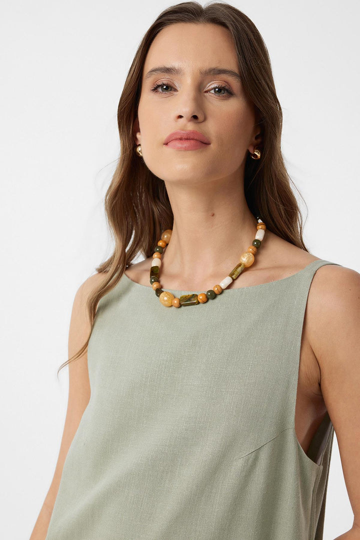 ANT Antioch Linen Blend Women's Mini Dress - Lagkadás
