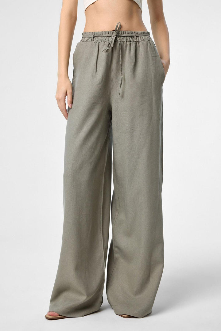 ANT Antioch Haki Linen Blend Women's Pants - Lethbridge