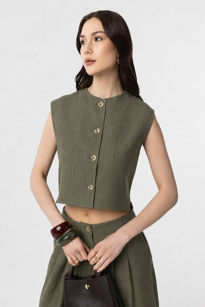 ANT Women's Linen Blend Vest - Ontario