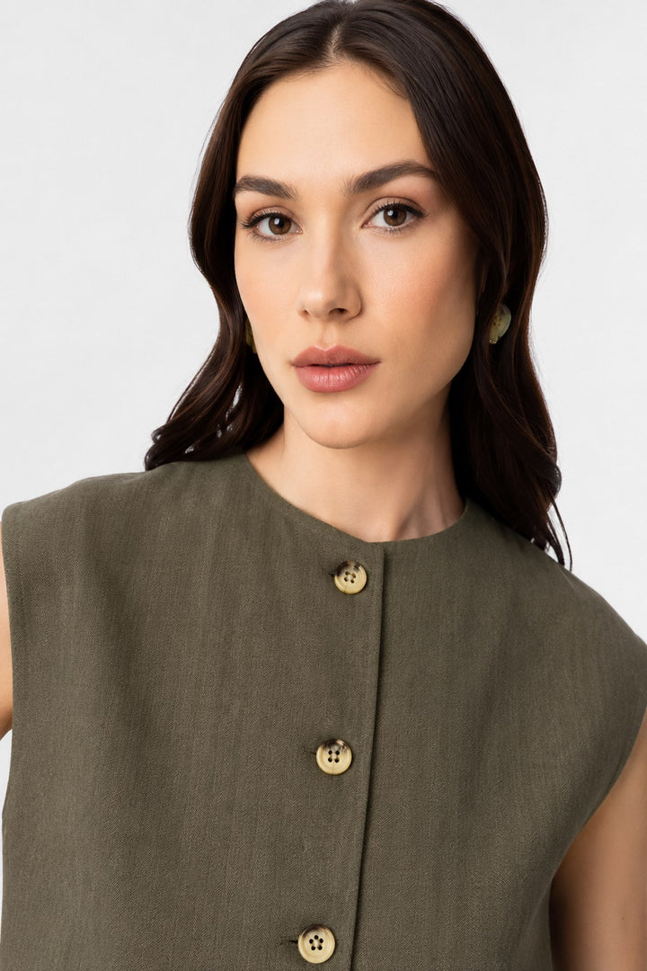 ANT Women's Linen Blend Vest - Ontario