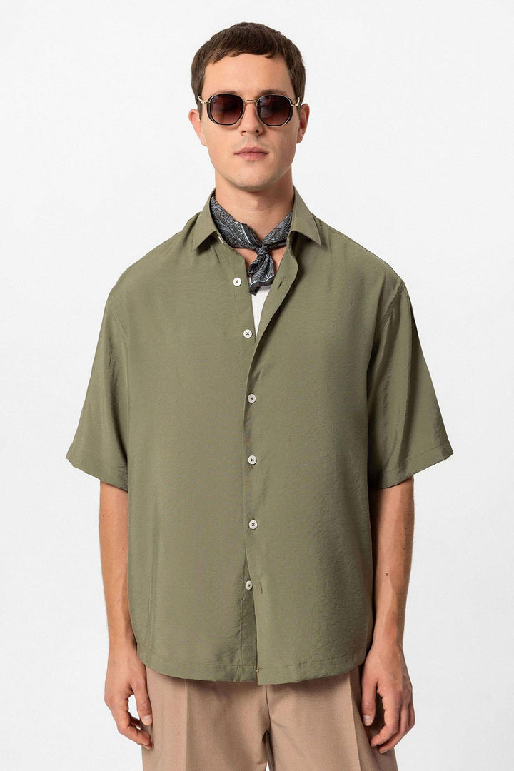 ANT Short Sleeve Oversized Men's Shirt - Petrel