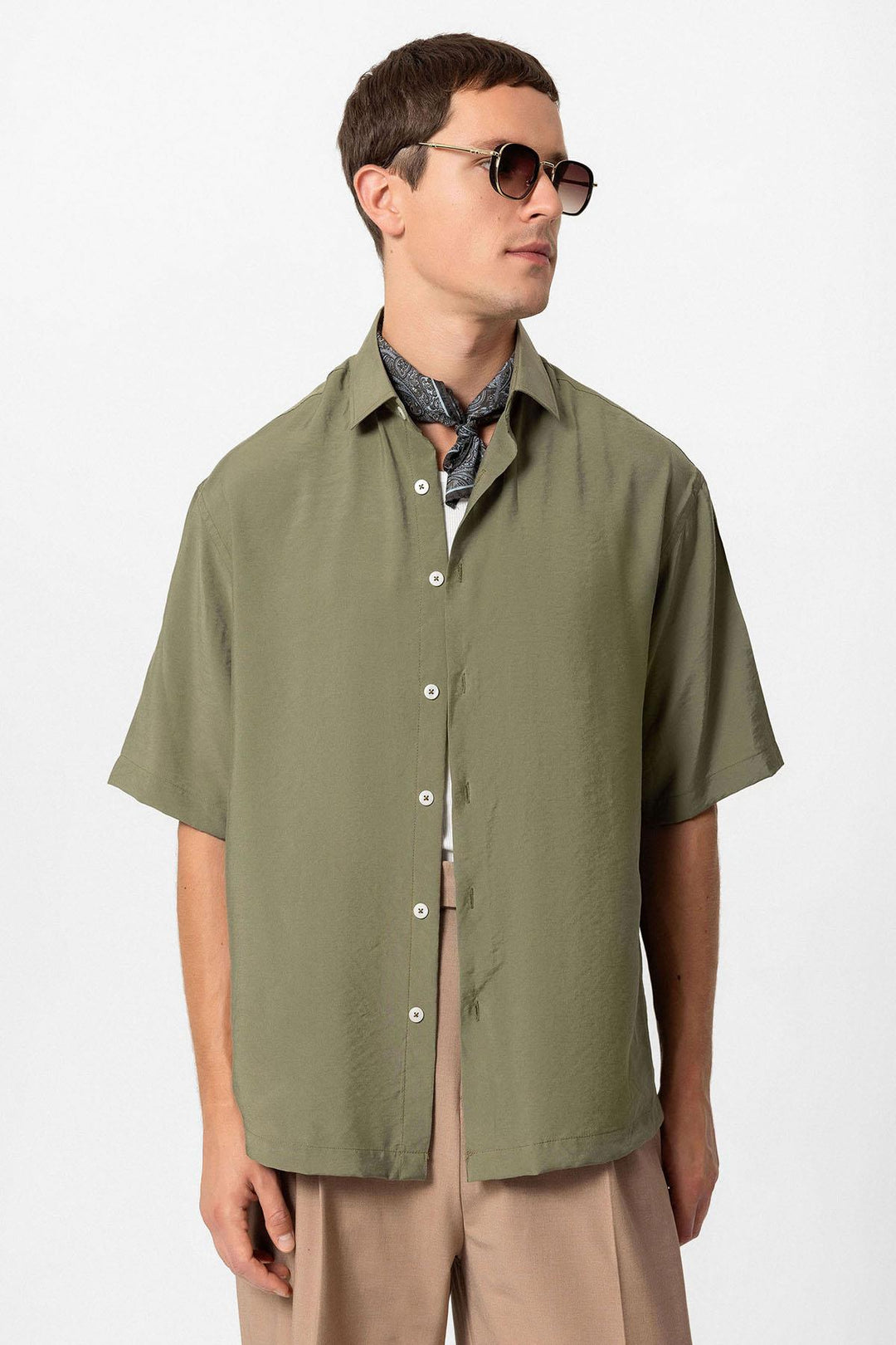 ANT Short Sleeve Oversized Men's Shirt - Petrel