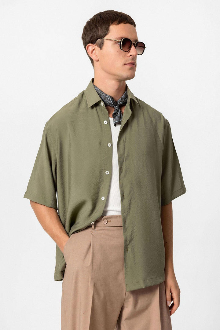 ANT Short Sleeve Oversized Men's Shirt - Petrel