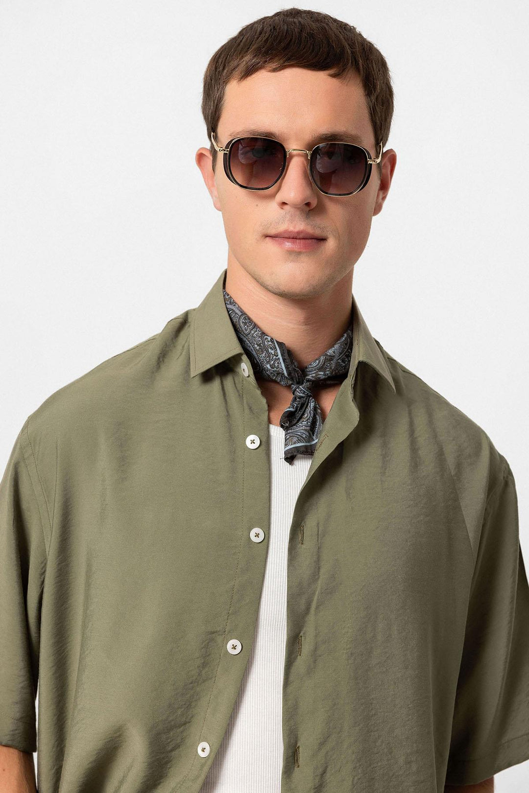 ANT Short Sleeve Oversized Men's Shirt - Petrel