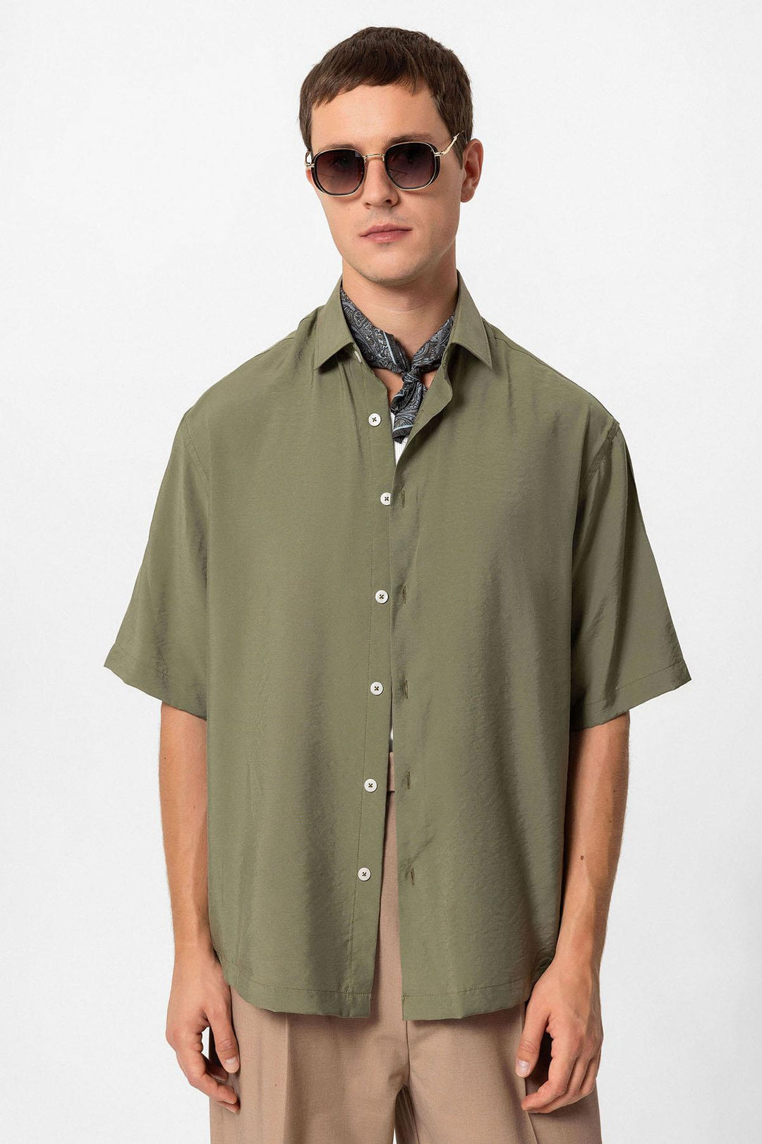 ANT Short Sleeve Oversized Men's Shirt - Petrel