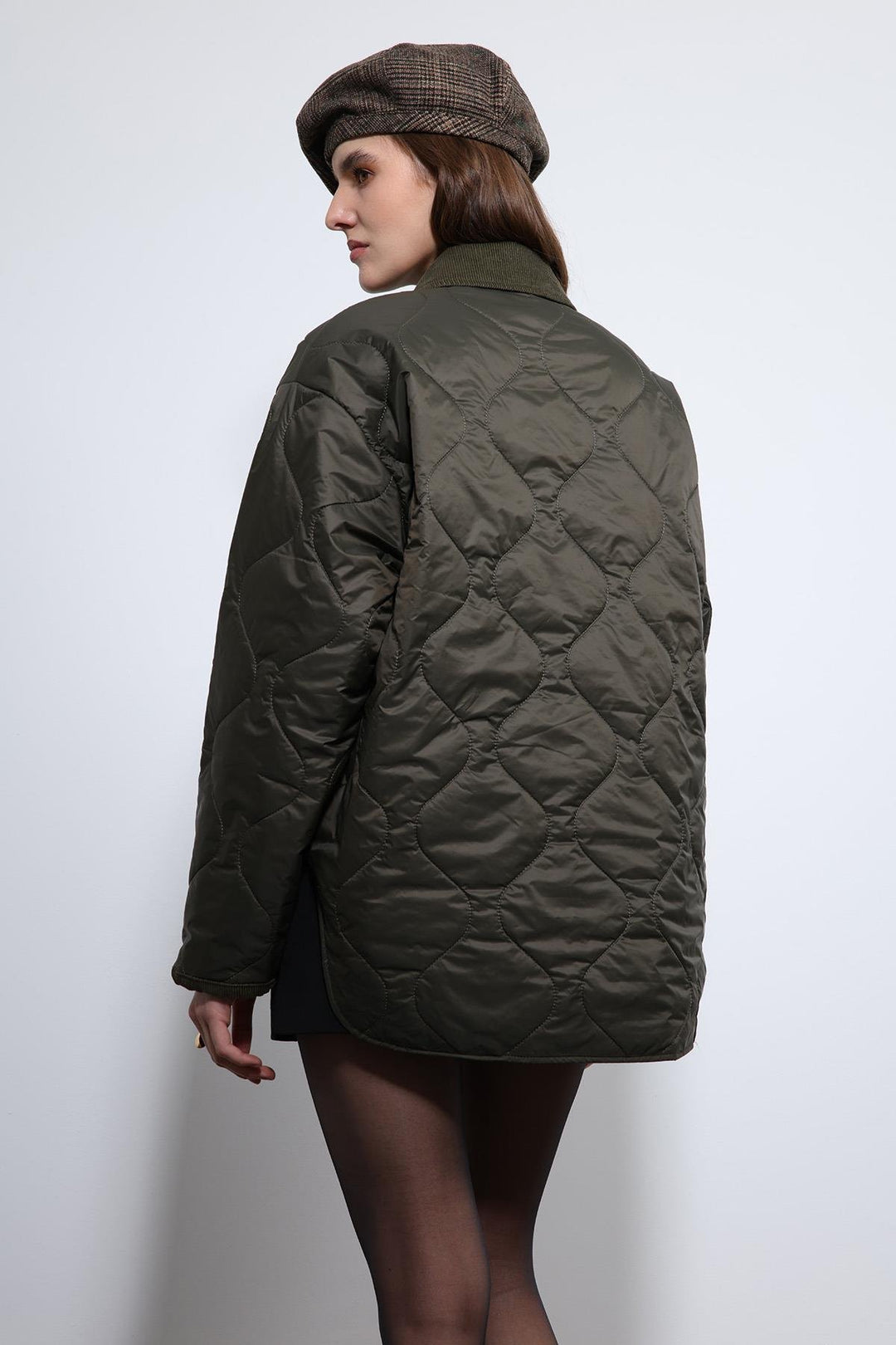 ANT Antioch Haki Kontrast Yaka Desenli Mont - Slavuta