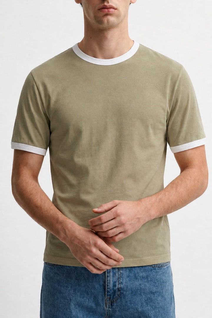 ANT Contrast Collar Men's T-Shirt - Lake Stevens