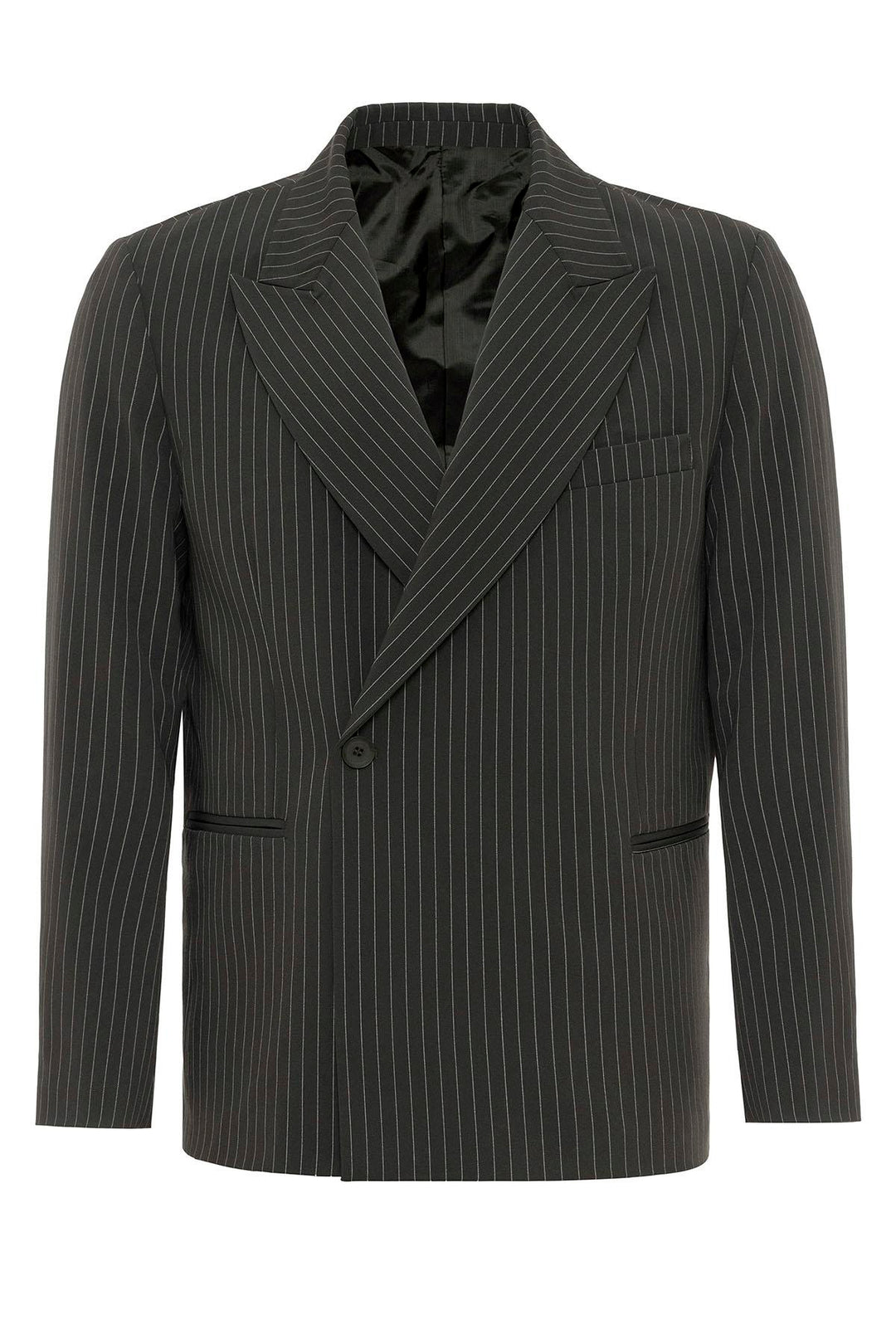 ANT Antioch Khaki Cross Closure Striped Men's Blazer Jacket - Metz