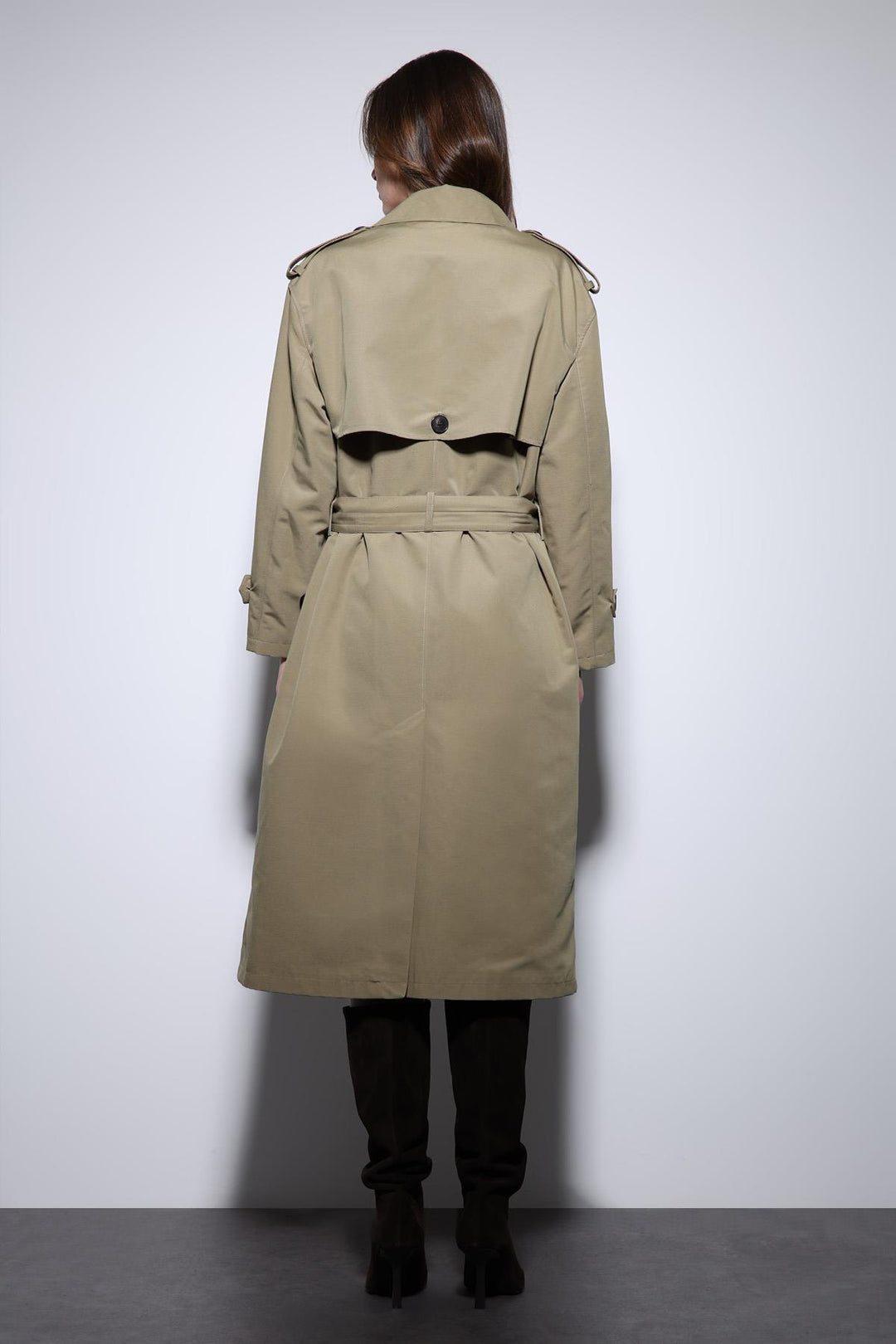 ANT Antioch Khaki Double-Breasted Belted Women's Trench Coat - York