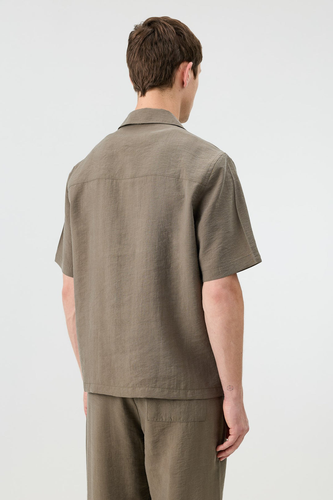 ANT Men's Shirt with Lyocell Blend and Hidden Buttons - Anderlecht