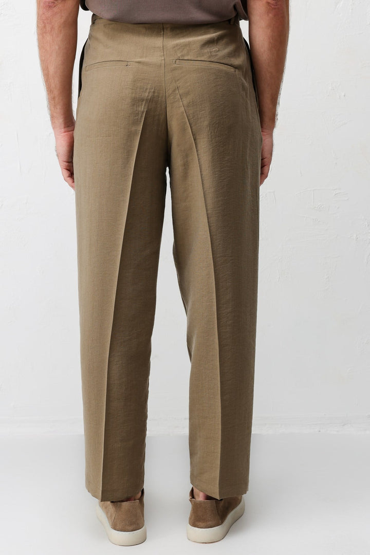 ANT Antioch Haki Lyocell Relaxed Fit Pileli Erkek Pantolon - Gisborne