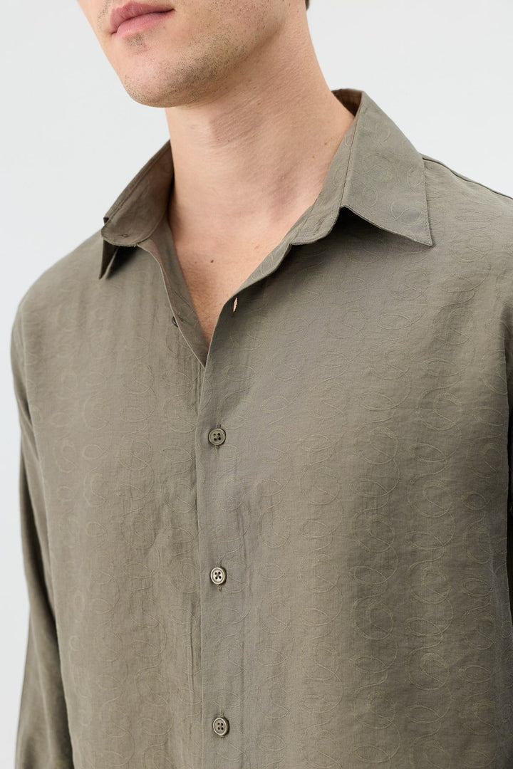 ANT Men's Patterned Shirt with Modal Blend - Centennial