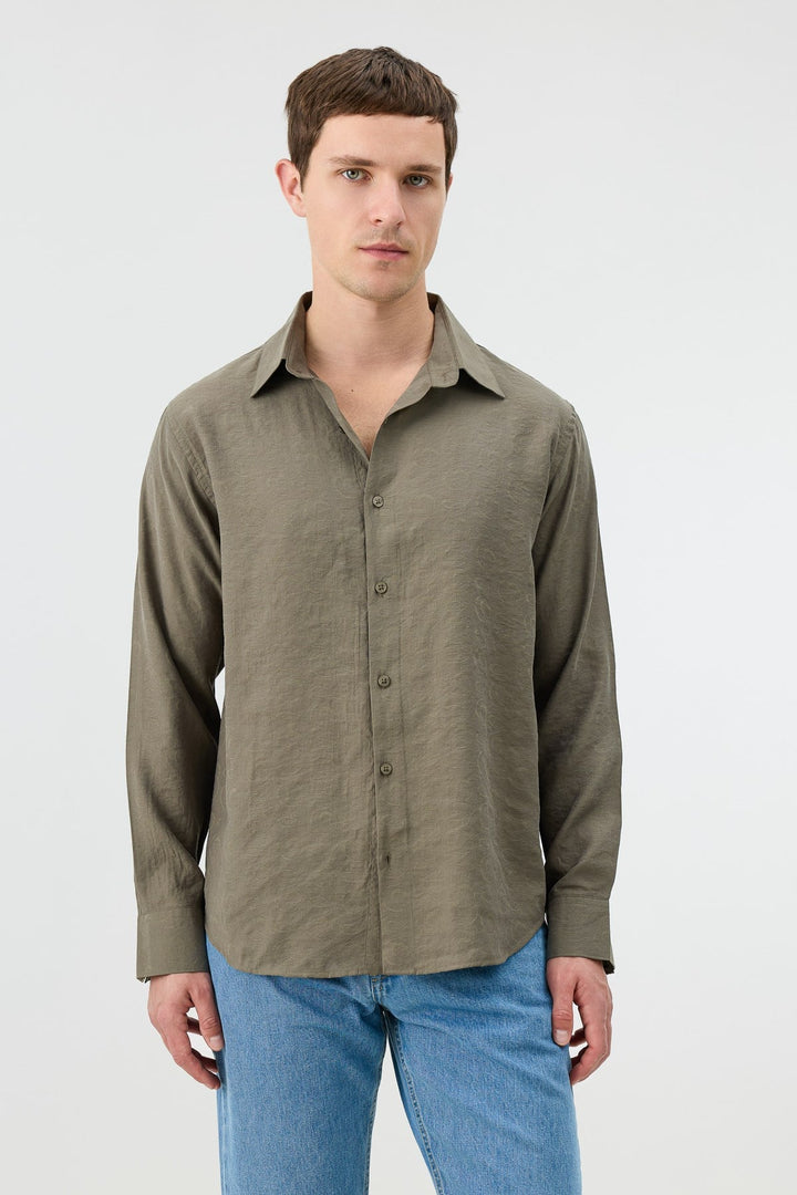 ANT Men's Patterned Shirt with Modal Blend - Centennial