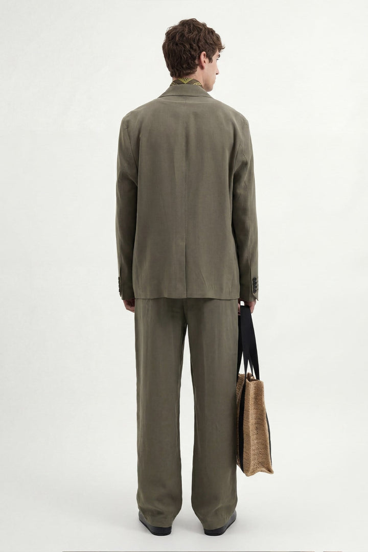 ANT Antioch Haki Modal Karışımlı Relaxed Blazer Ceket - Saint-Maur-des-Fossés