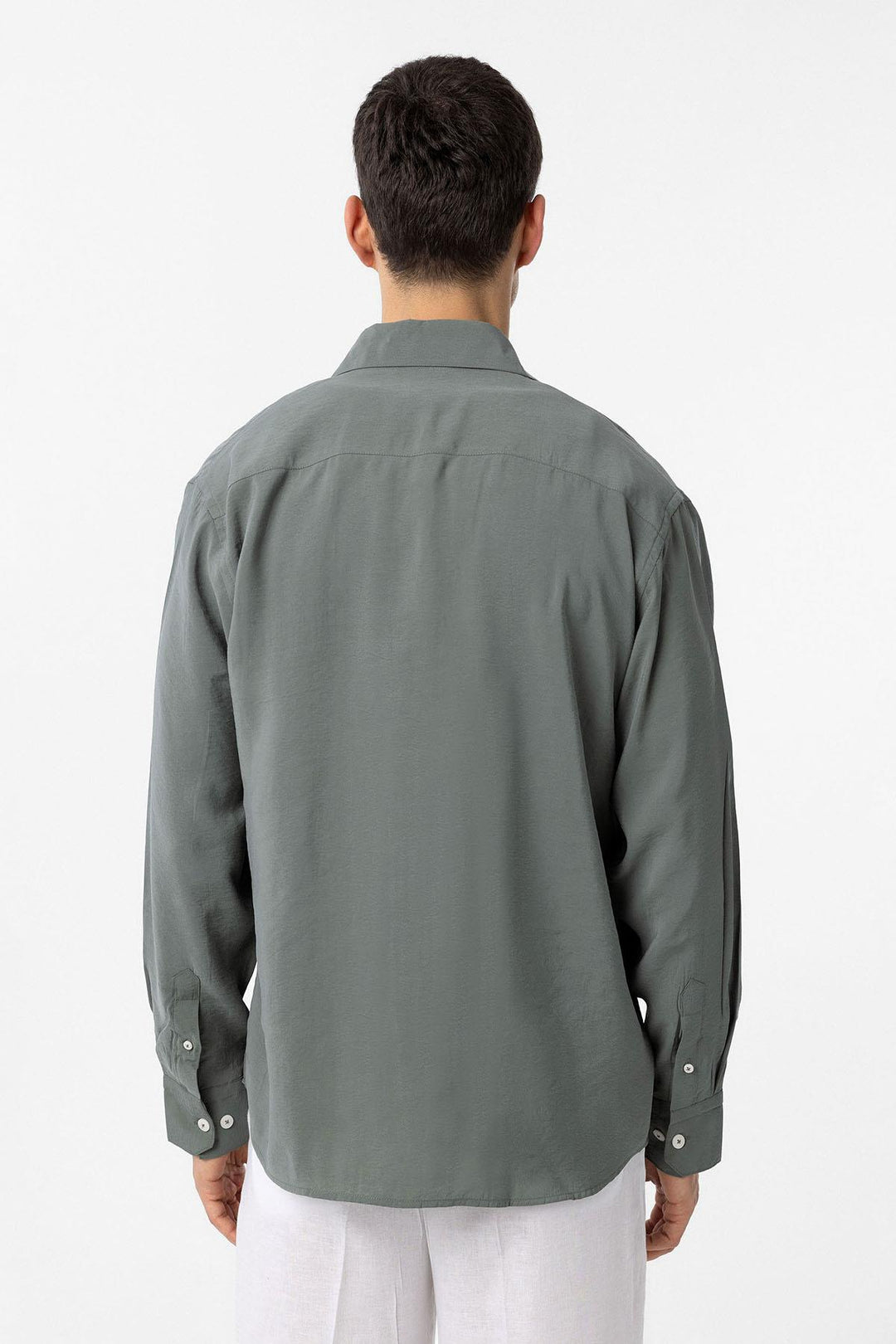 ANT Antioch Beige Modal Fabric Relax Fit Men's Shirt - Lubny