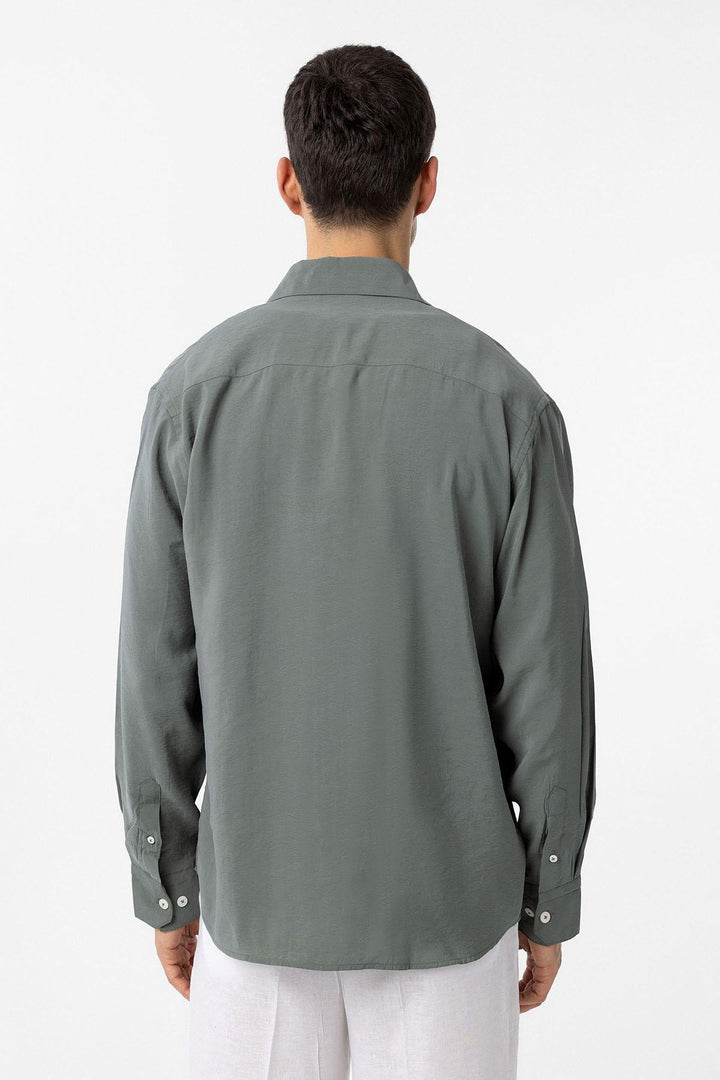 ANT Antioch Beige Modal Fabric Relax Fit Men's Shirt - Lubny