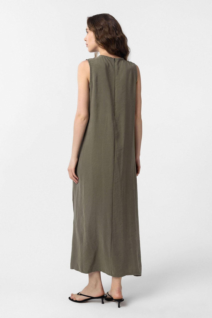 ANT Antioch Haki Modal Midi Women's Dress - Cuxhaven