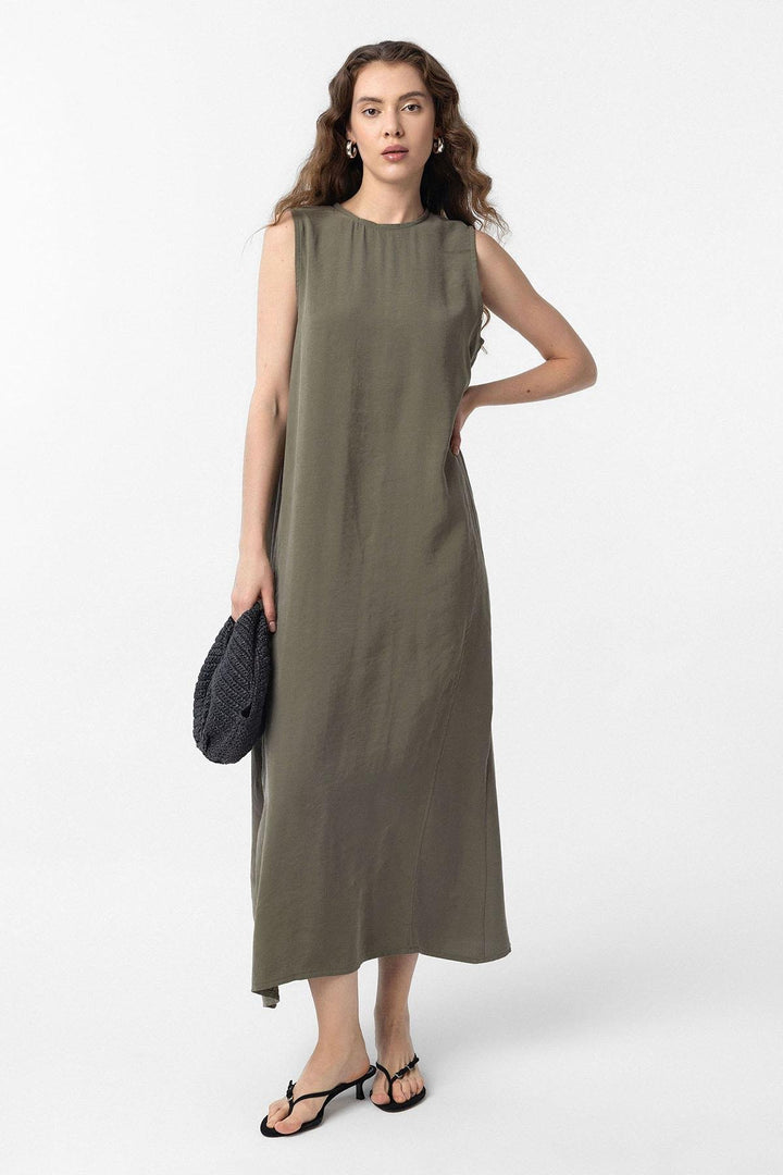 ANT Antioch Haki Modal Midi Women's Dress - Cuxhaven