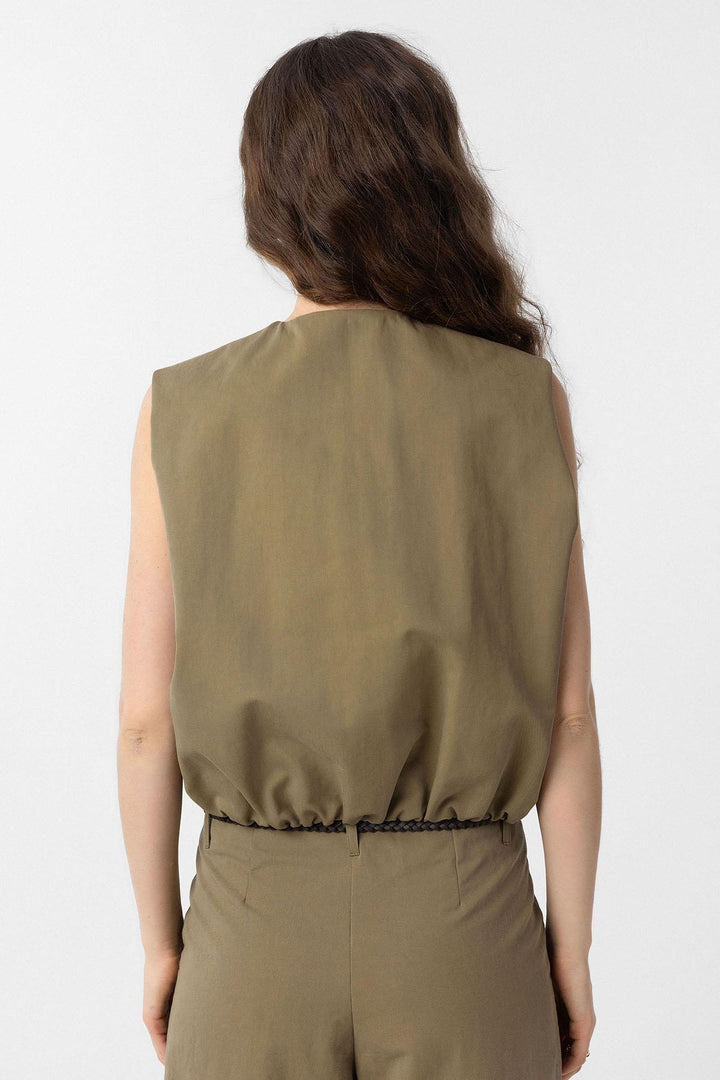 ANT Antioch Haki Oversize Women's Vest - Kutaisi