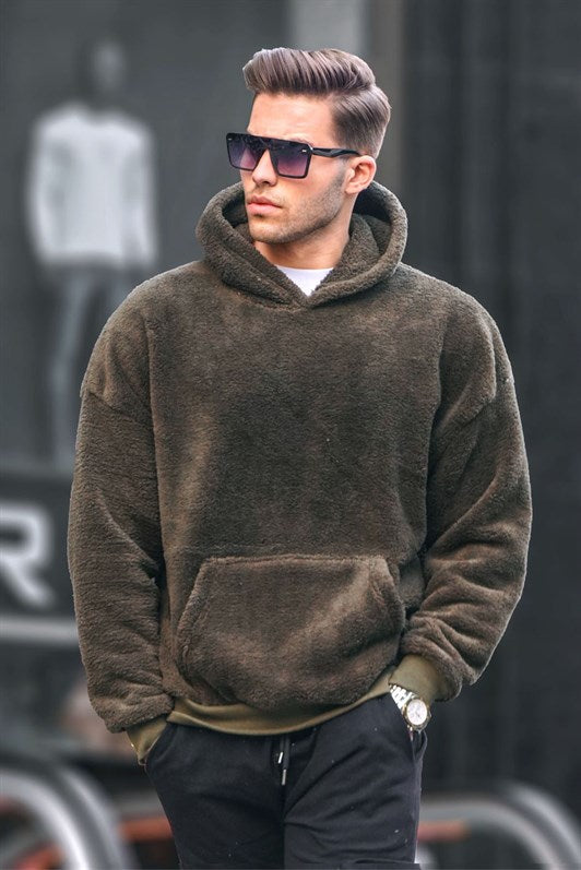 MDX Haki Plush Hooded Men's Sweatshirt 6050 - Torre-Pacheco