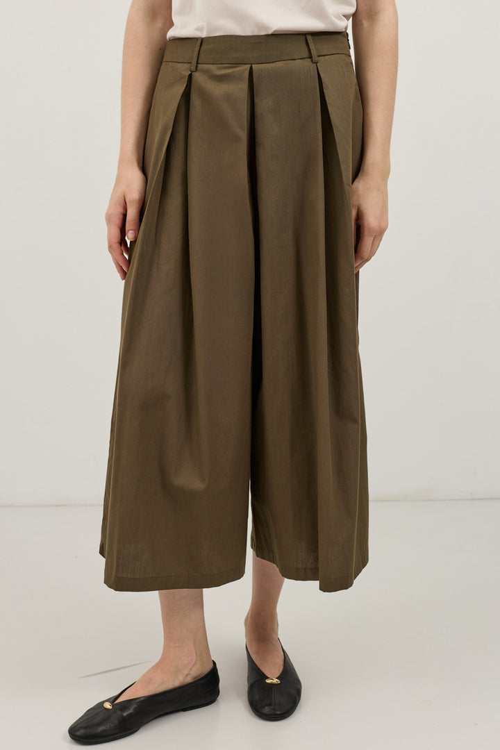 ANT Antioch Haki Pileli Culotte Pantolon - Wheeling