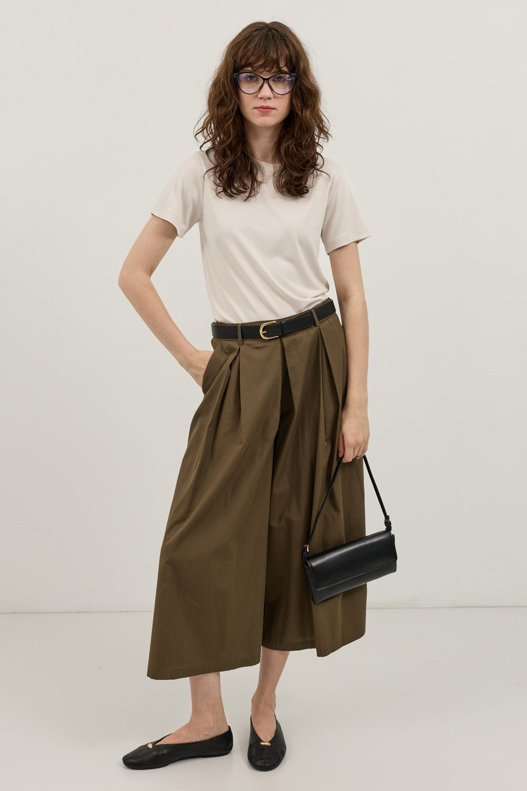 ANT Antioch Haki Pileli Culotte Pantolon - Wheeling
