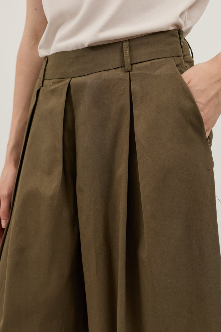 ANT Antioch Haki Pileli Culotte Pantolon - Wheeling