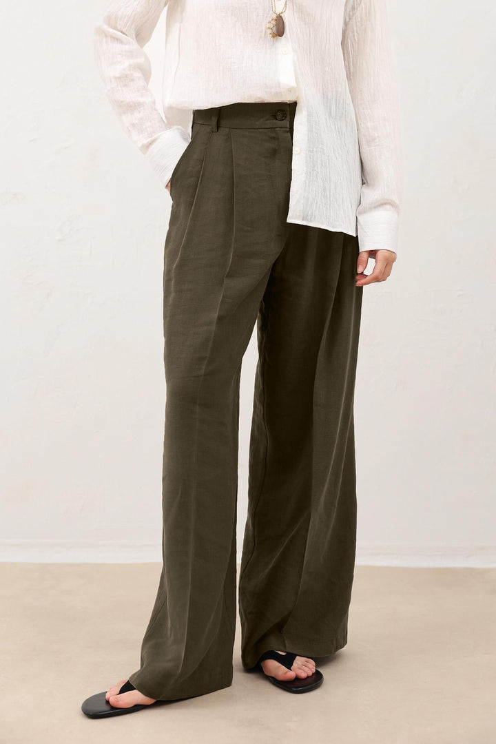 ANT Pleated Palazzo Women's Pants - Airdrie